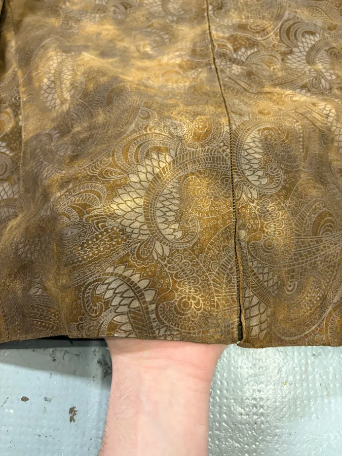 2000s Roberto Cavalli Brown Asian Dragon Leather Biker Jacket - Image 10