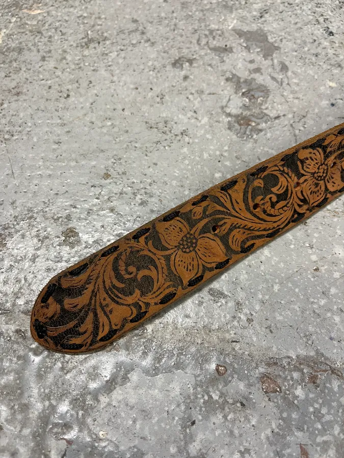 2000s Roberto Cavalli Brown Imperial Royal Leather Belt - Image 6