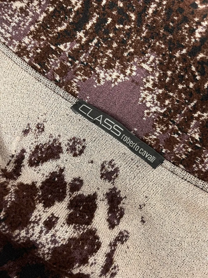 2000s Roberto Cavalli Brown Leopard Gradient Cardigan - Image 8