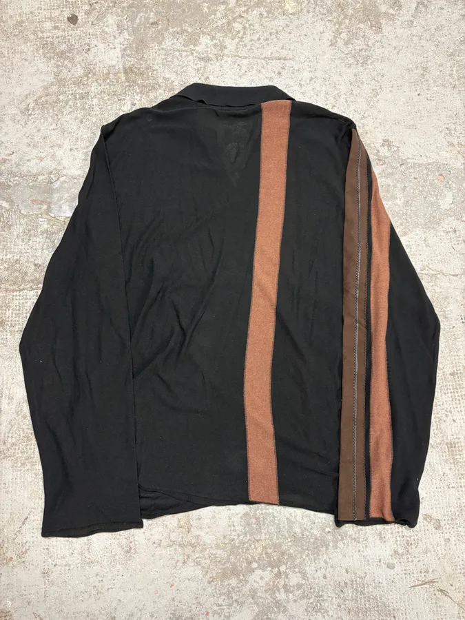 2000s Roberto Cavalli Class Black & Camel Polo Sweater - Image 6