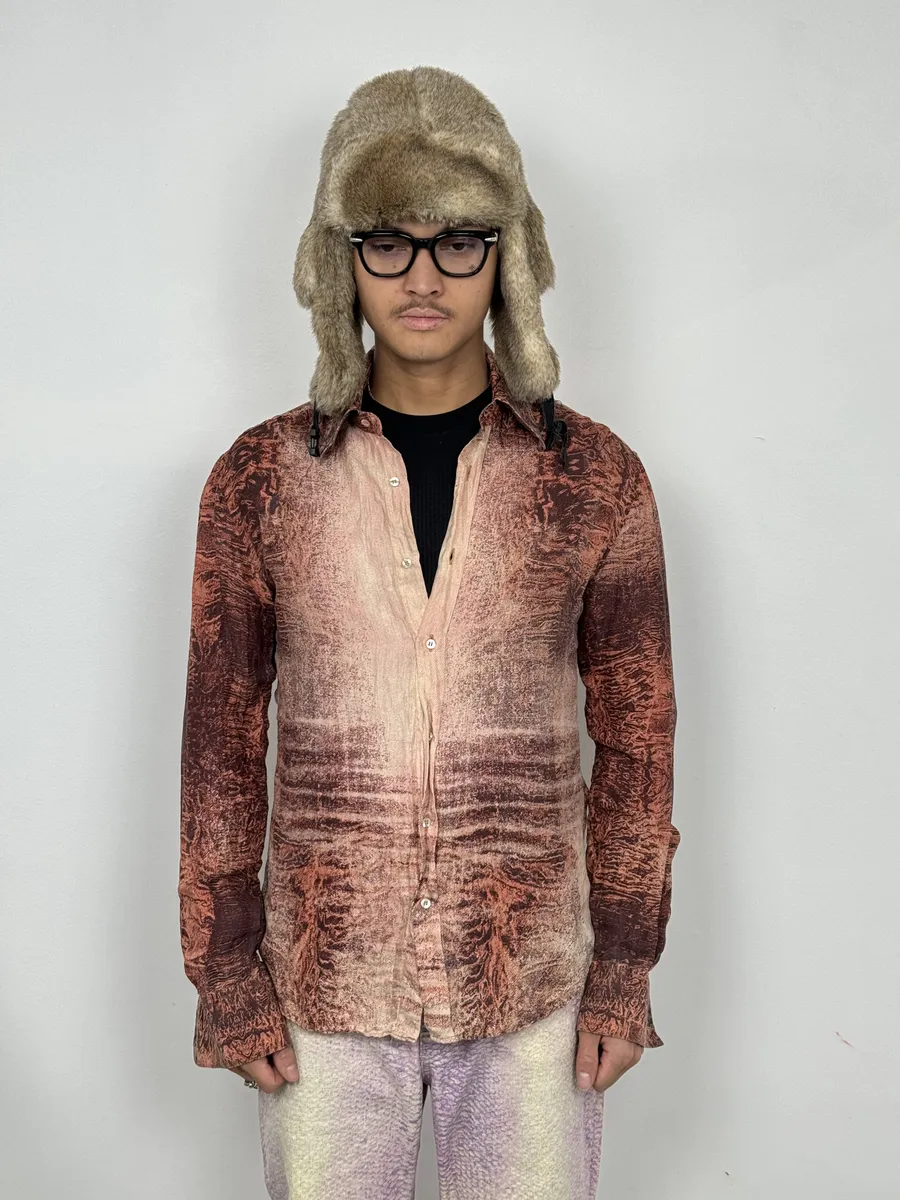 2000s Roberto Cavalli Earth Brown Shirt - Image 2