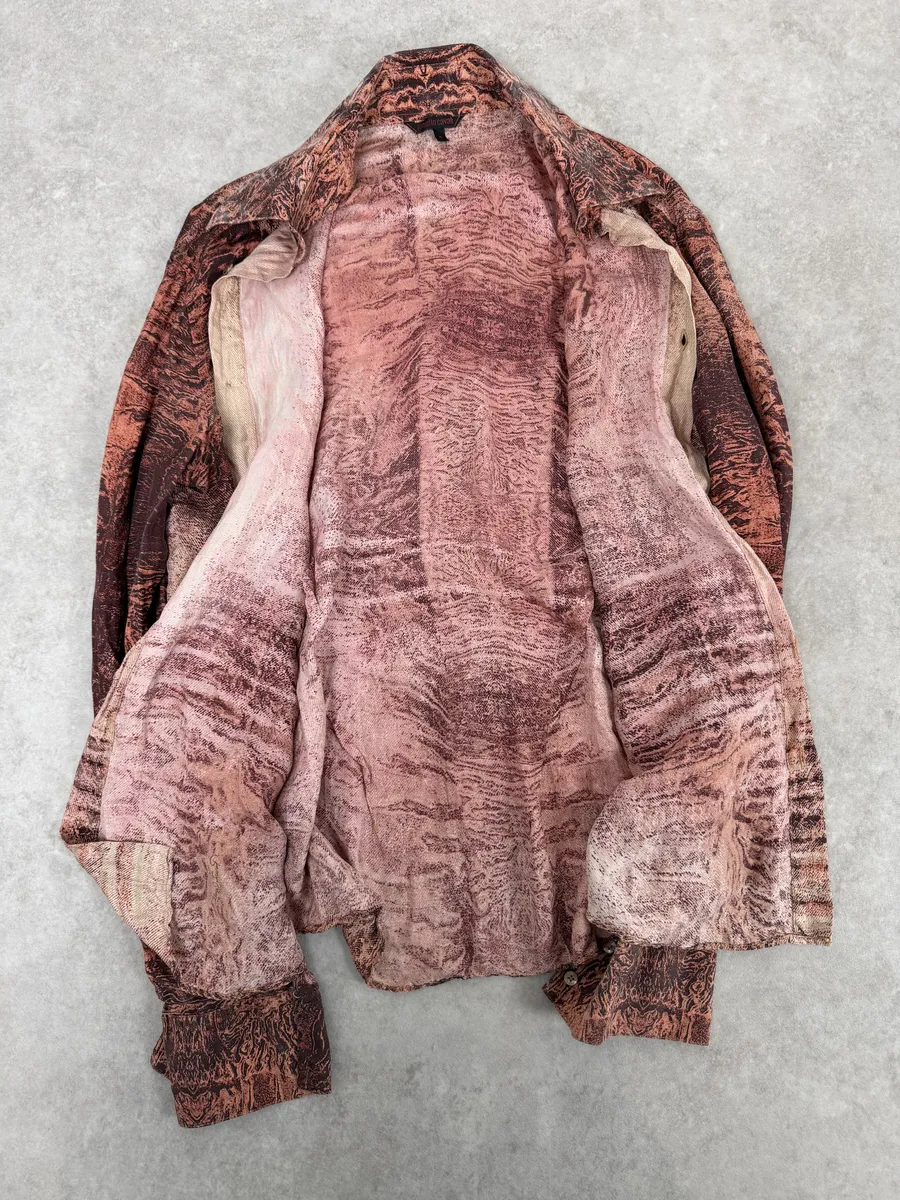 2000s Roberto Cavalli Earth Brown Shirt - Image 5