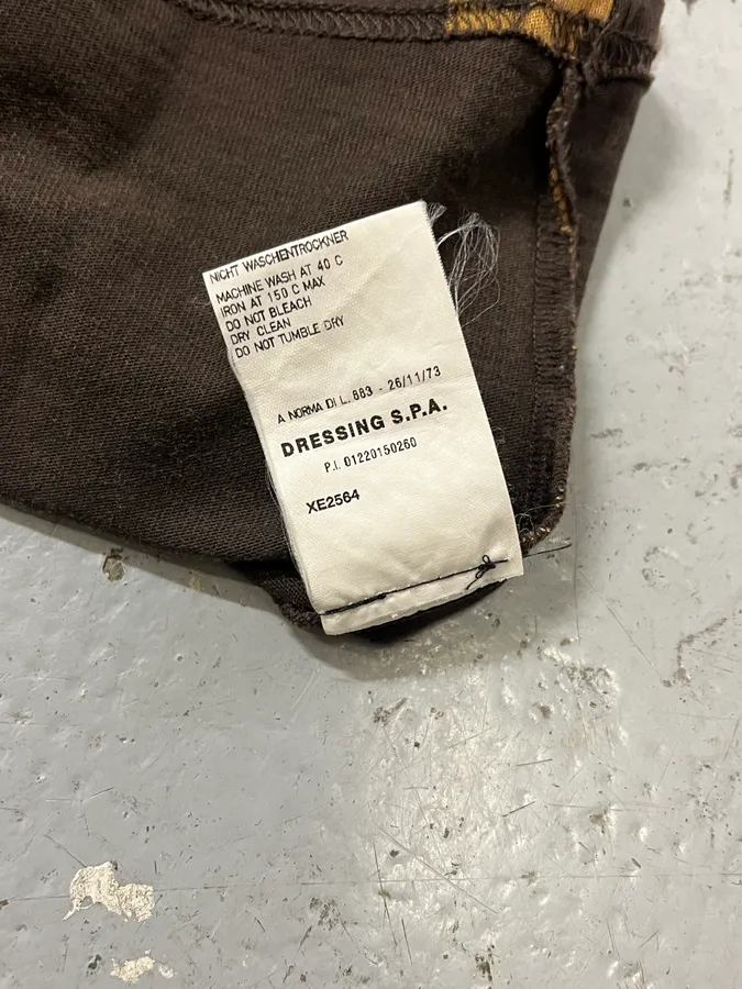 2000s Roberto Cavalli Elephant Beige & Brown Tunisian Longsleeve - Image 10