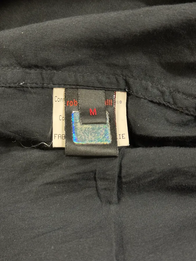 2000s Roberto Cavalli Embroided Black Linen Shirt - Image 7