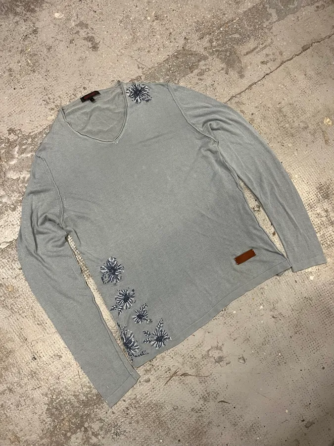2000s Roberto Cavalli Flowers Sweater - Image 6