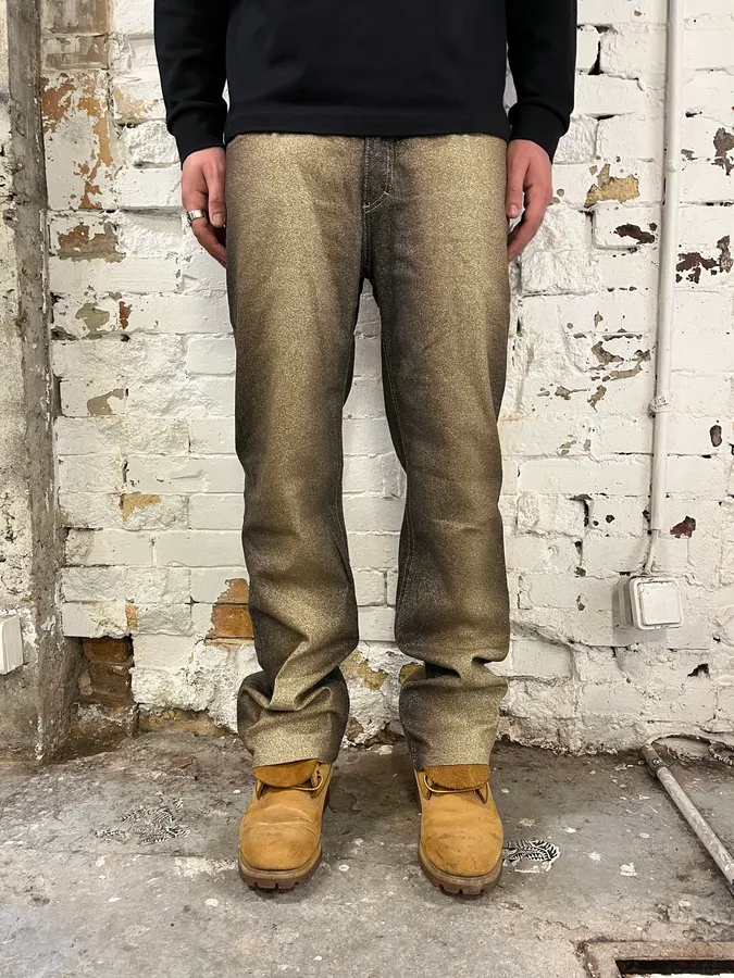2000s Roberto Cavalli Gold Gradient Glitters Pants