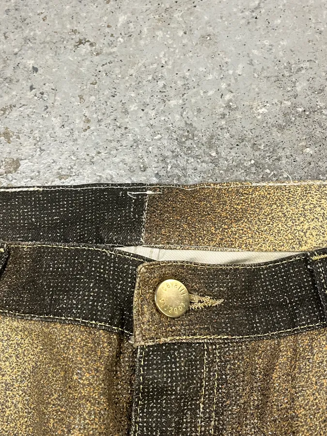 2000s Roberto Cavalli Gold Gradient Glitters Pants - Image 11