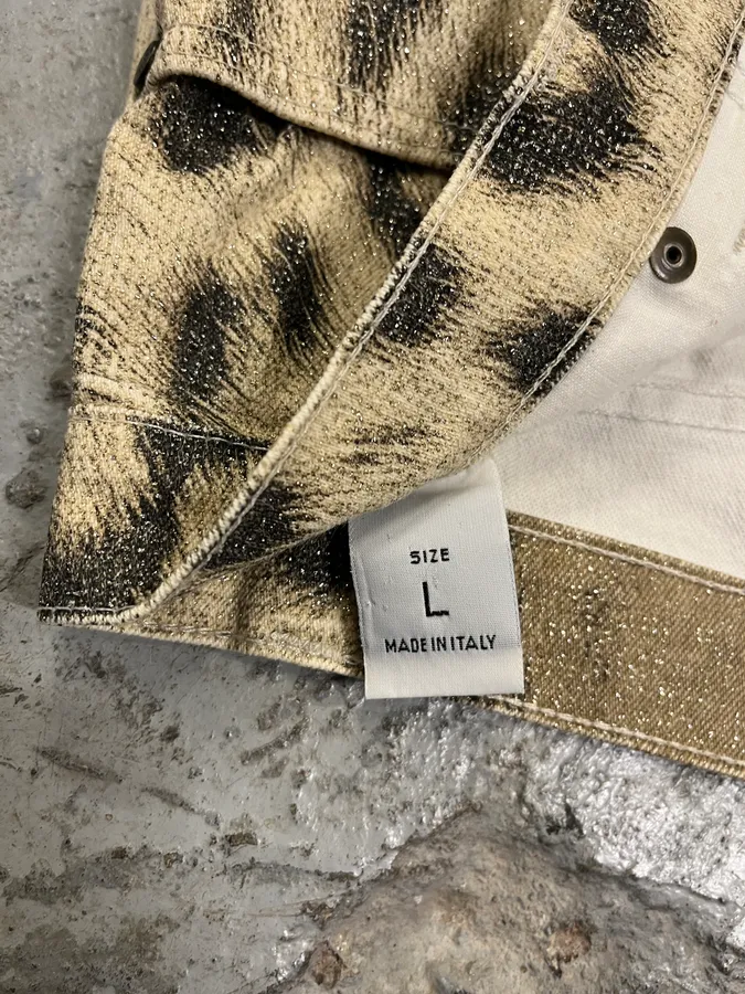 2000s Roberto Cavalli Leopard Expansion Beige Savage Pants - Image 10