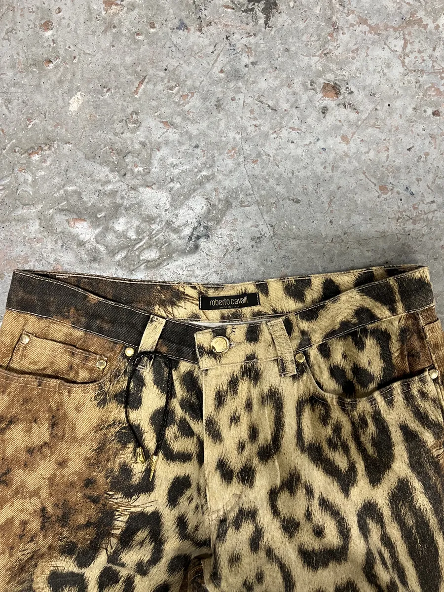 2000s Roberto Cavalli Leopard Explosion Savage Pants - Image 8