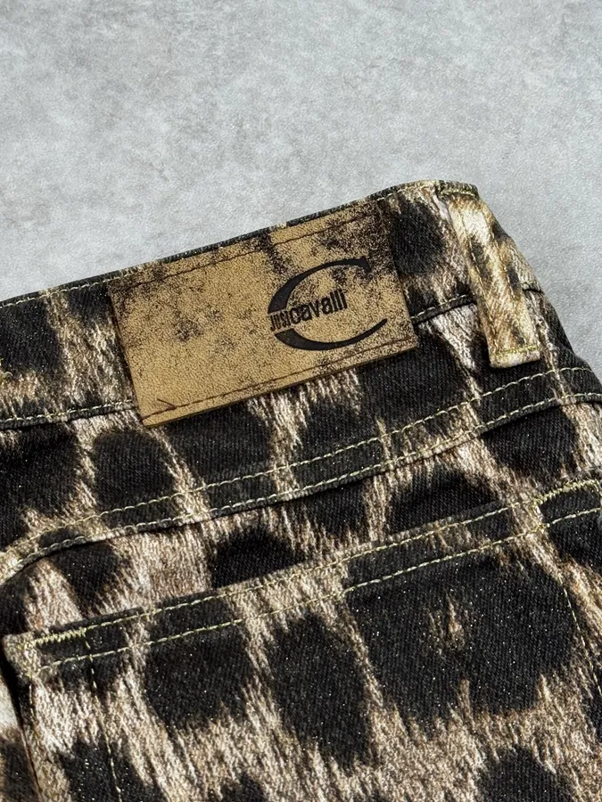 2000s Roberto Cavalli Leopard Pink Gradient Pants - Image 10