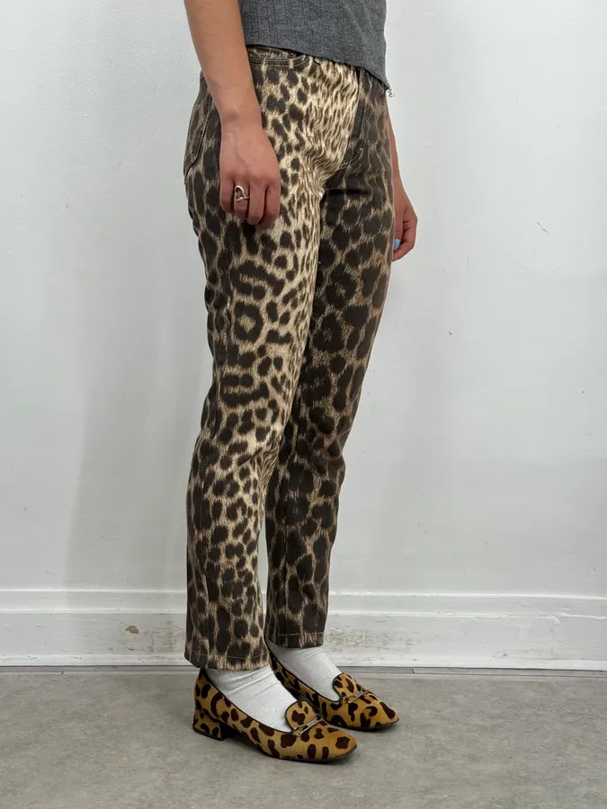 2000s Roberto Cavalli Leopard Pink Gradient Pants - Image 4