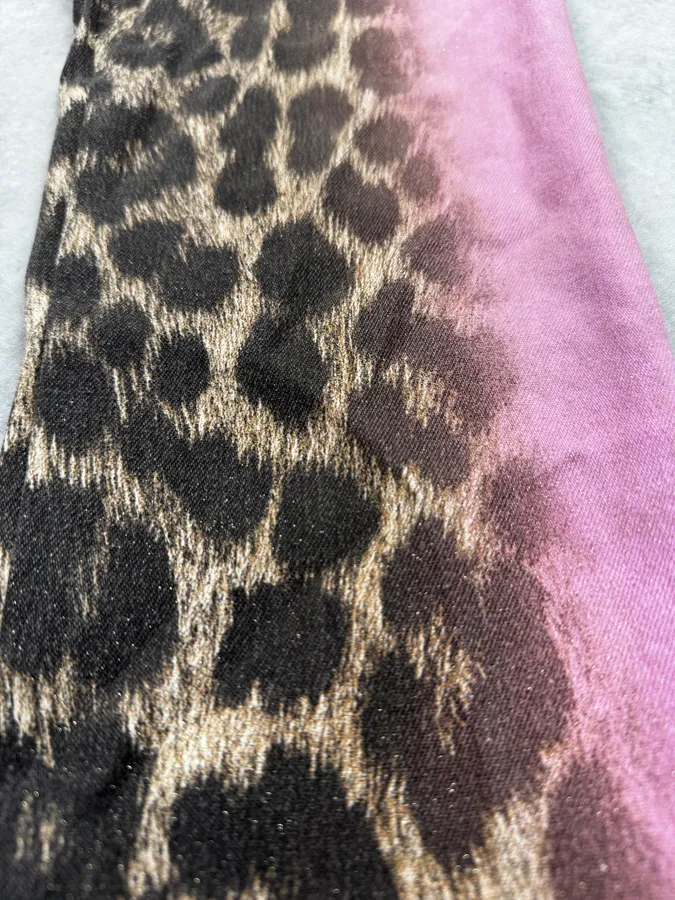 2000s Roberto Cavalli Leopard Pink Gradient Pants - Image 8
