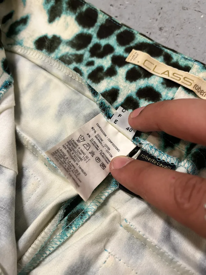 2000s Roberto Cavalli Leopard Print Madness Cozy Pants - Image 11