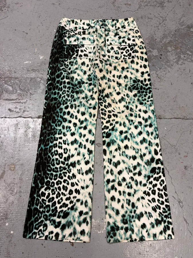 2000s Roberto Cavalli Leopard Print Madness Cozy Pants - Image 6