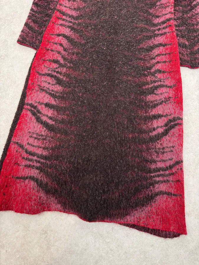 2000s Roberto Cavalli Long Devil Satan Mohair Raccoon Cardigan - Image 9