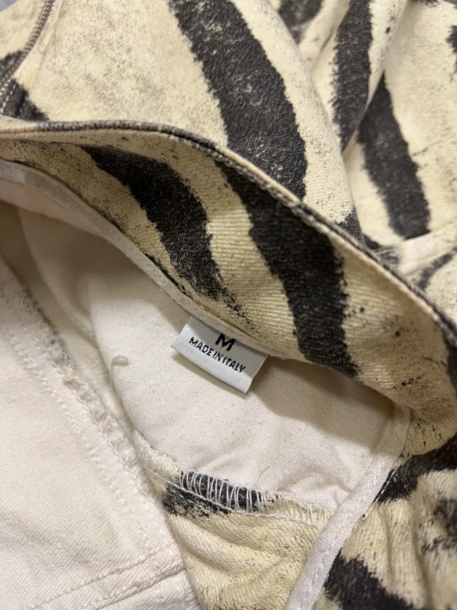 2000s Roberto Cavalli Marble Zebra Beige Skirt - Image 10