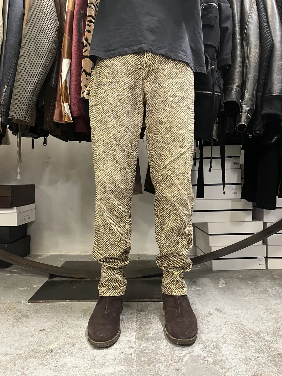 2000s Roberto Cavalli Multicolor Pixelized Pants - Image 2