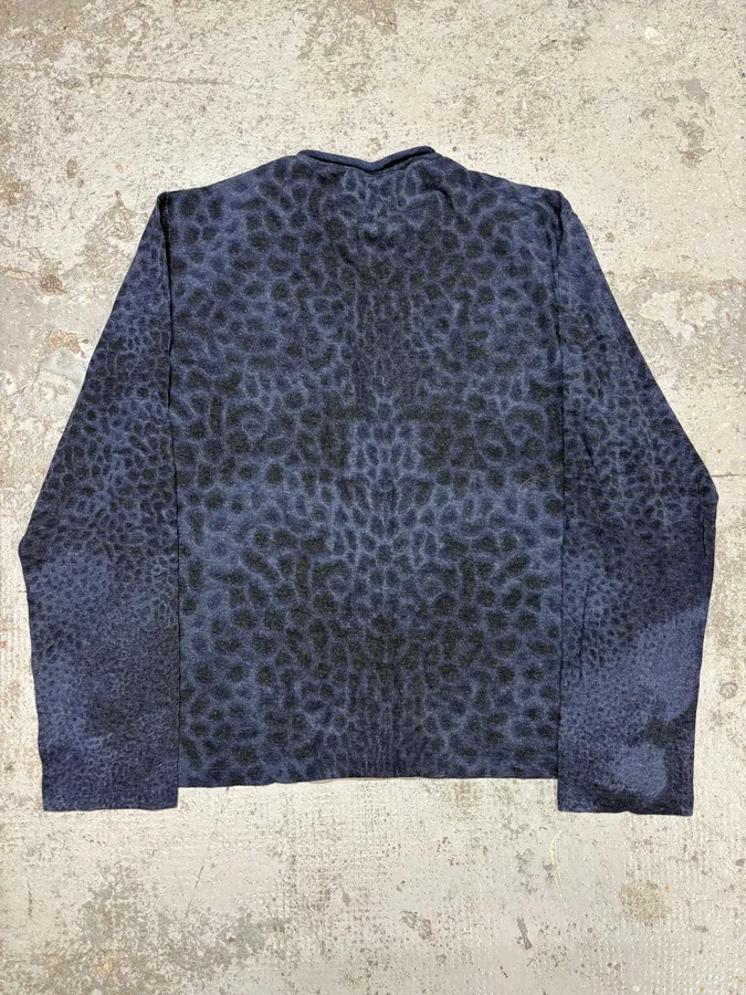2000s Roberto Cavalli Navy Leopard Sweater - Image 6
