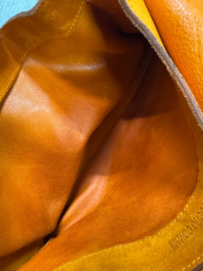 2000s Roberto Cavalli Orange Suede Leather Handle Bag - Image 6