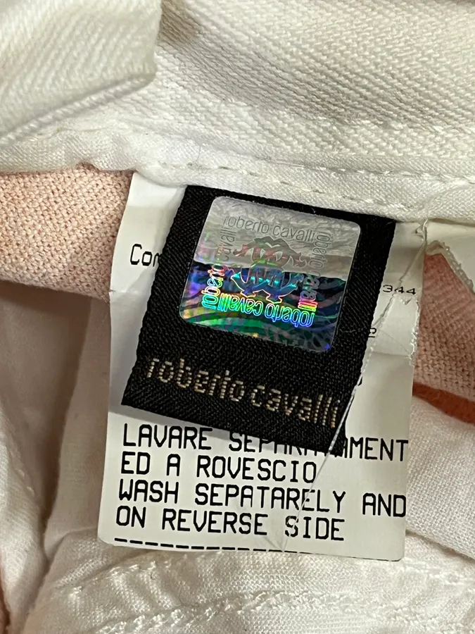 2000s Roberto Cavalli Overprinted Orange Flared Pants - Image 12