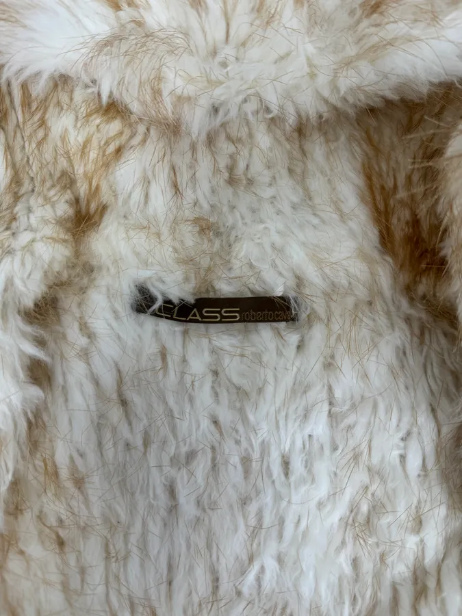 2000s Roberto Cavalli Pure Beaver Fur Beige Zip-Up Jacket - Image 9