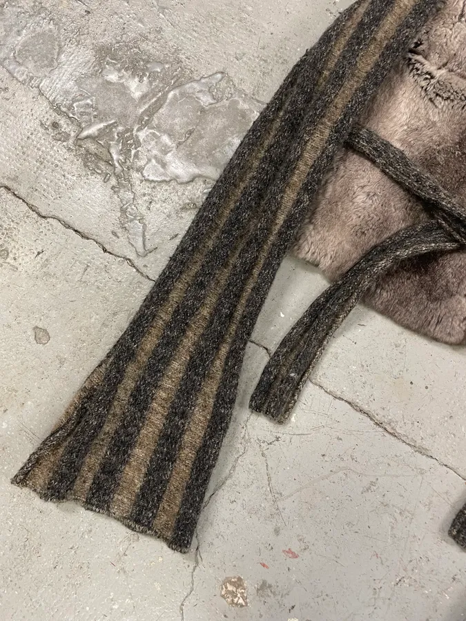 2000s Roberto Cavalli Raccoon Fur Grey Zip-up Jacket - Image 8