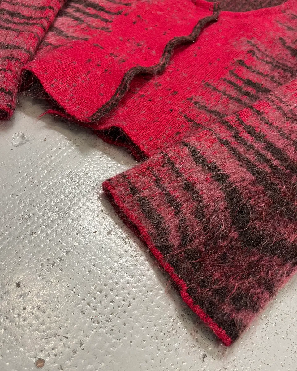 2000s Roberto Cavalli Red Devil Zebra Cardigan - Image 6