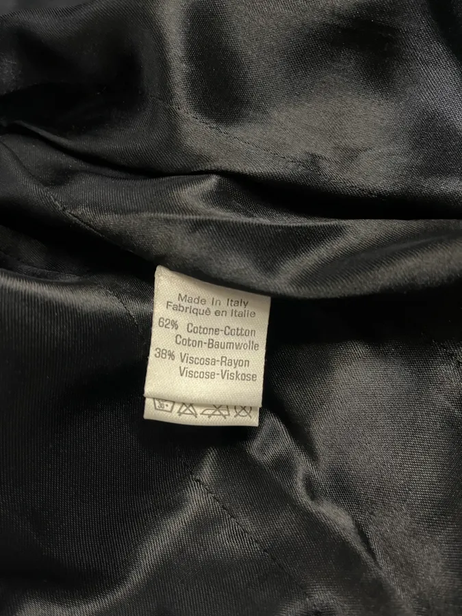 2000s Roberto Cavalli Silver Paint Black Blazer - Image 10