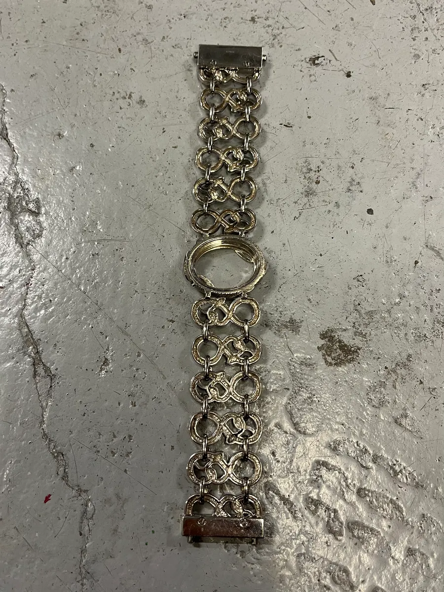 2000s Roberto Cavalli Snake Oracle Stainless Steel Bracelet - Image 8