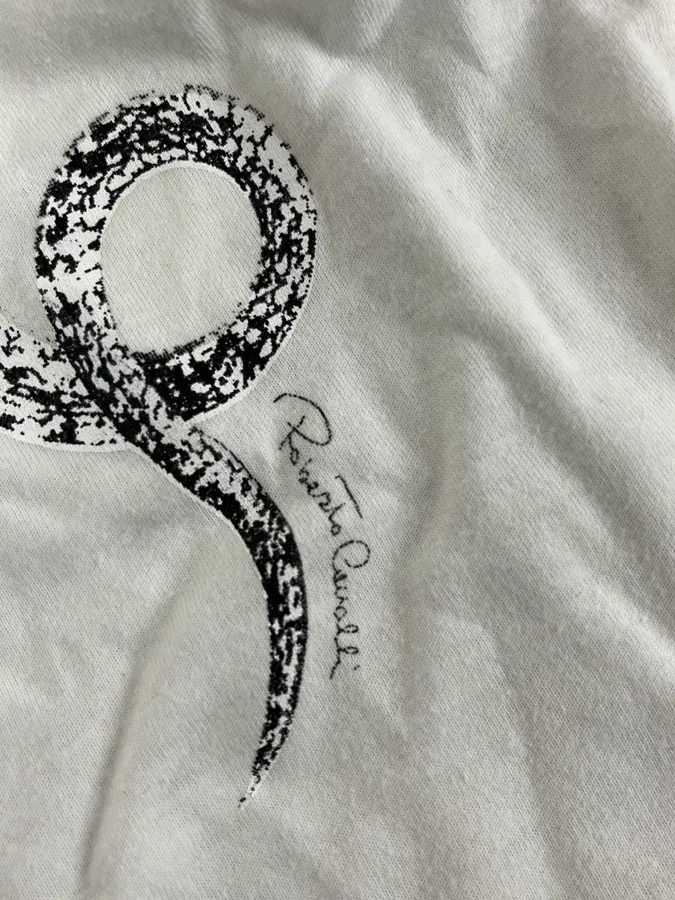 2000s Roberto Cavalli Snake White Henley Longsleeves - Image 10