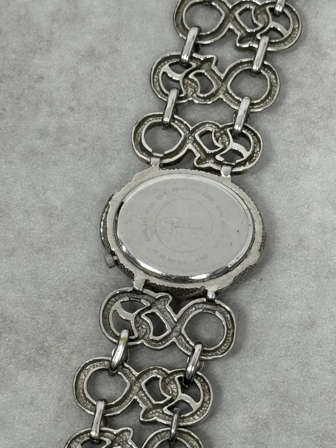 2000s Roberto Cavalli Snakes Oracle Stainless Steel Bracelet Watch - Image 5
