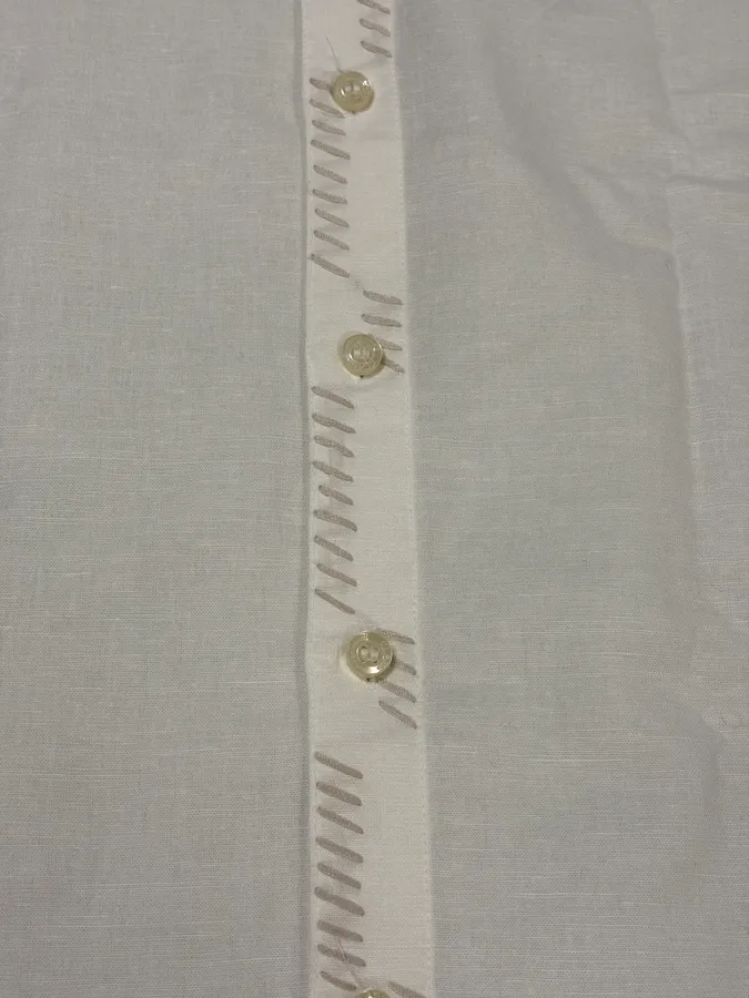 2000s Roberto Cavalli White Signature Laced Shirt - Image 8