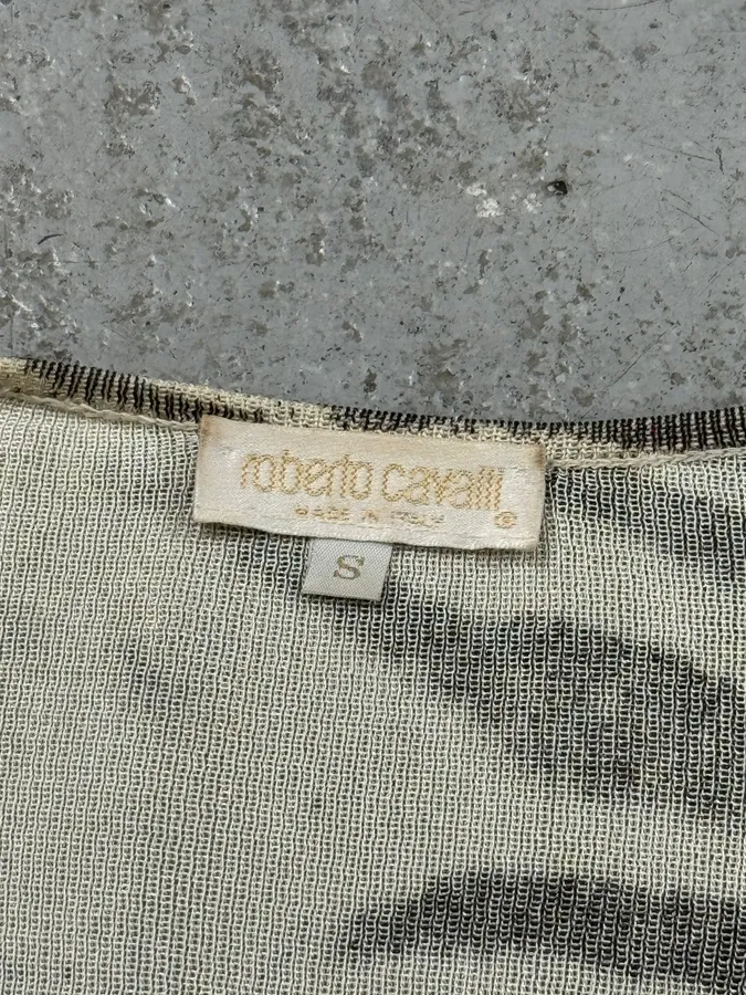 2000s Roberto Cavalli Zebra Marble Cardigan - Image 5