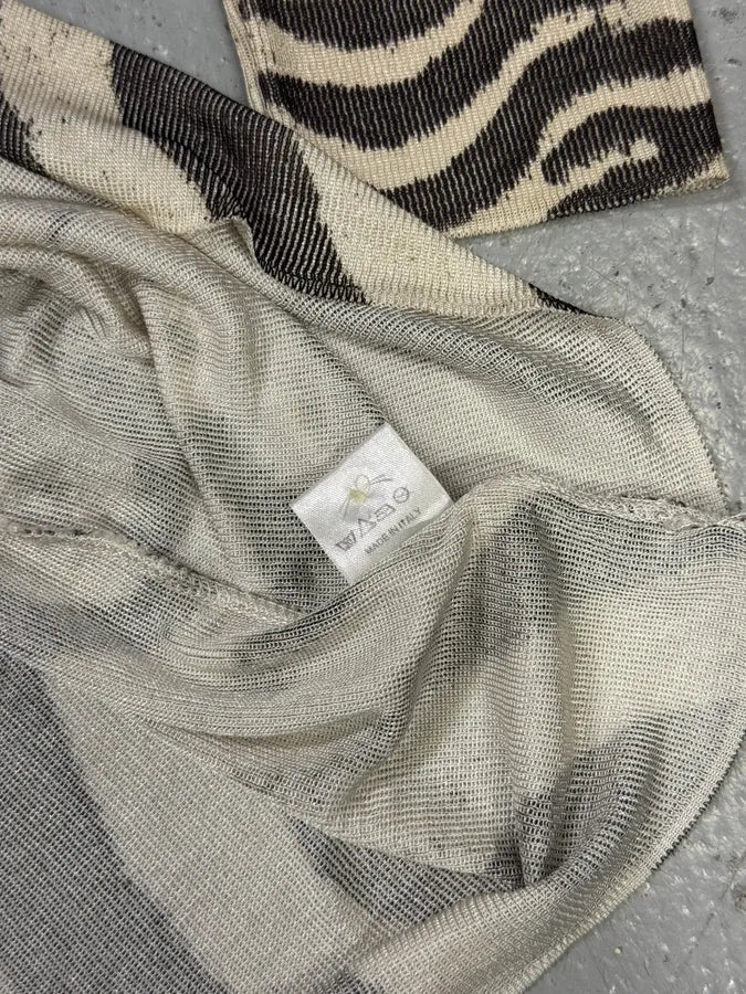 2000s Roberto Cavalli Zebra Marble Cardigan - Image 6