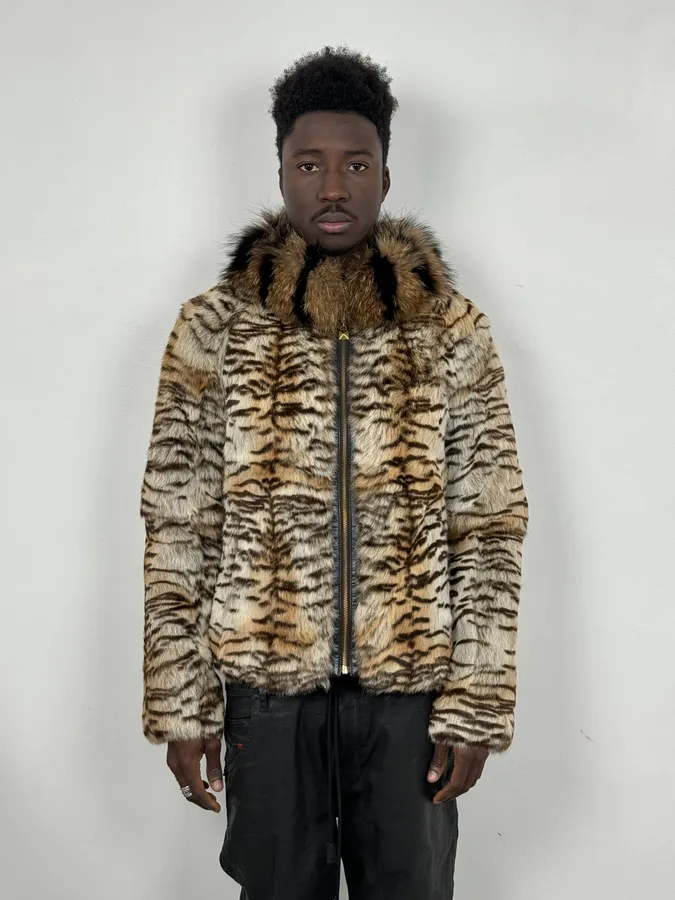 2000s Roberto Cavalli Zebra Savage Fur Zip-up Jacket - Image 3