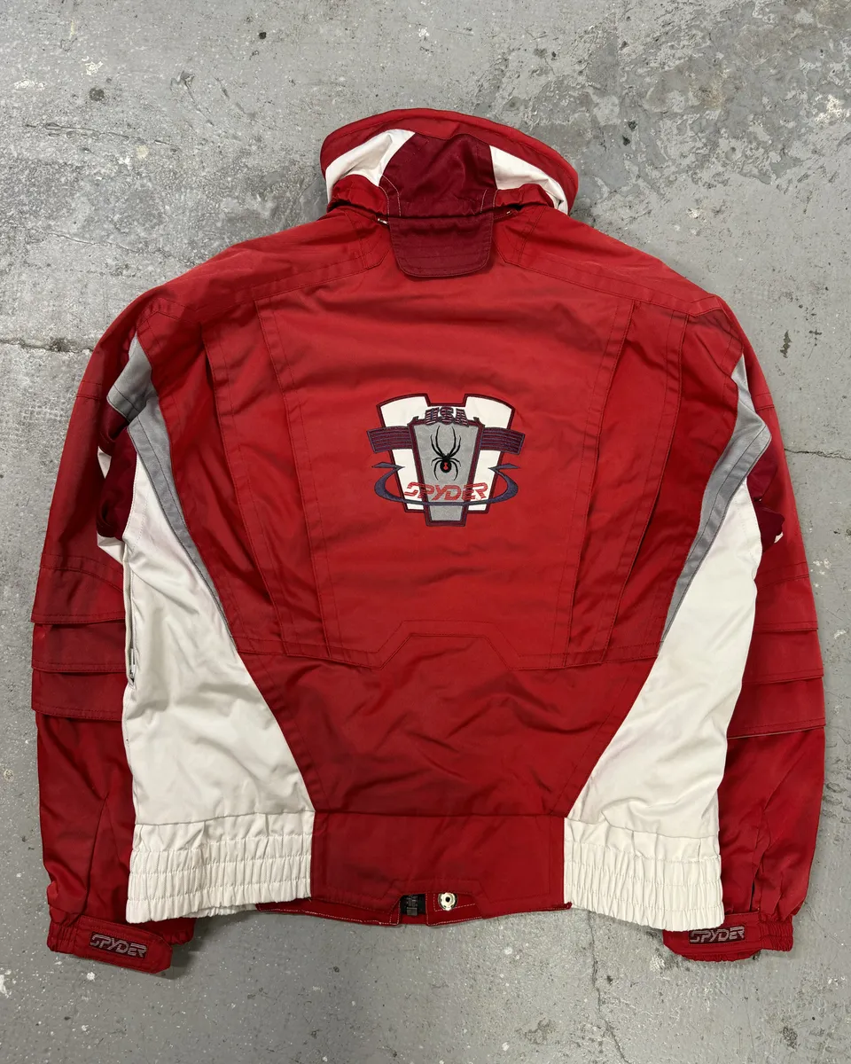 2000s Spyder Red & White Astro Ski Jacket - Image 2