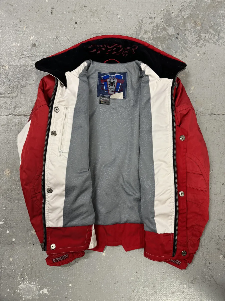 2000s Spyder Red & White Astro Ski Jacket - Image 6