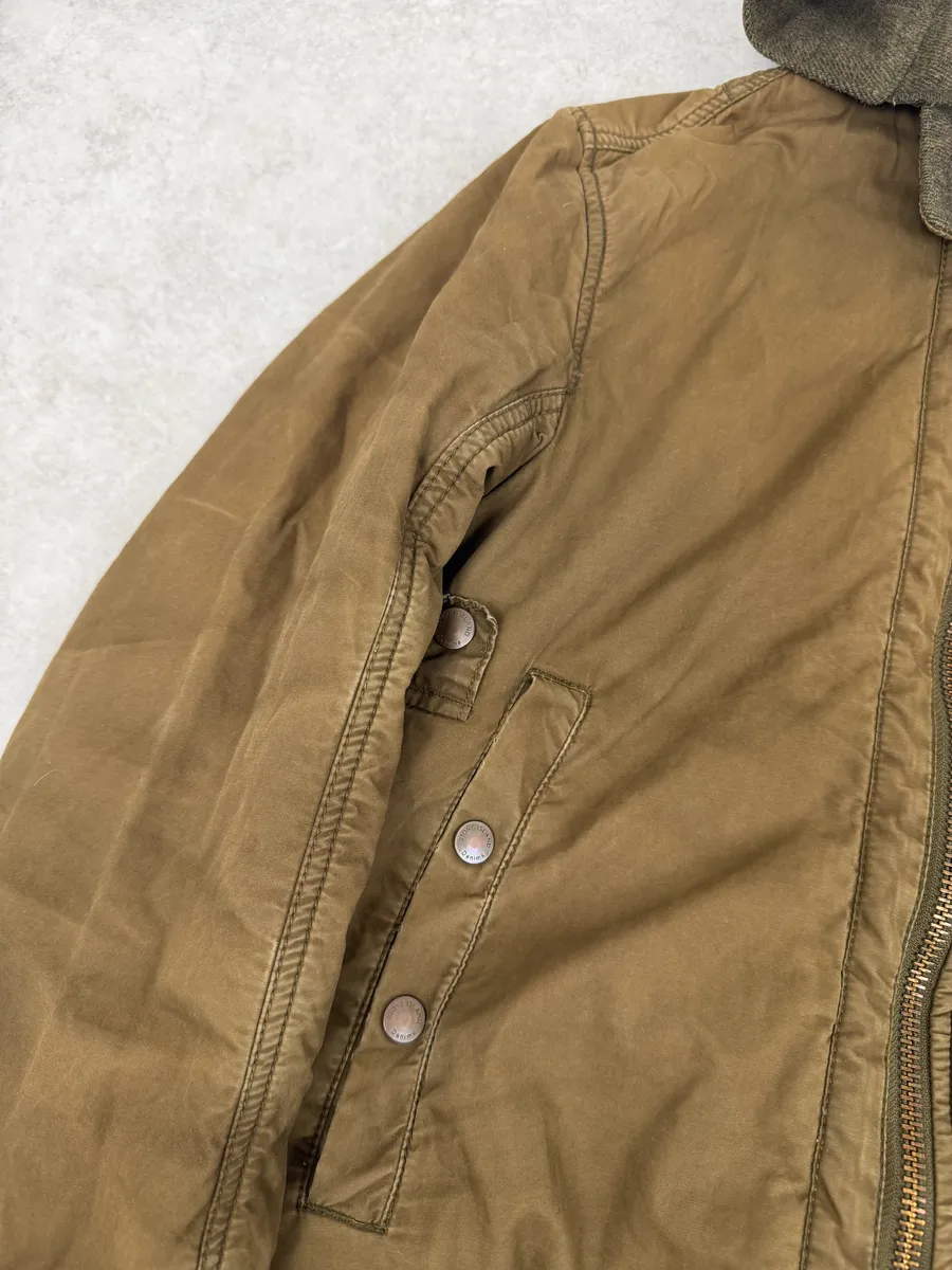 2000s Stone Island Brown Hooded Utility Bomber Jacket - Image 16