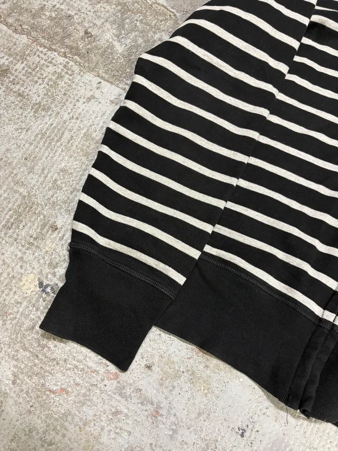 2000s Stone Island Marine Navy Striped Sweatshirt - Image 8