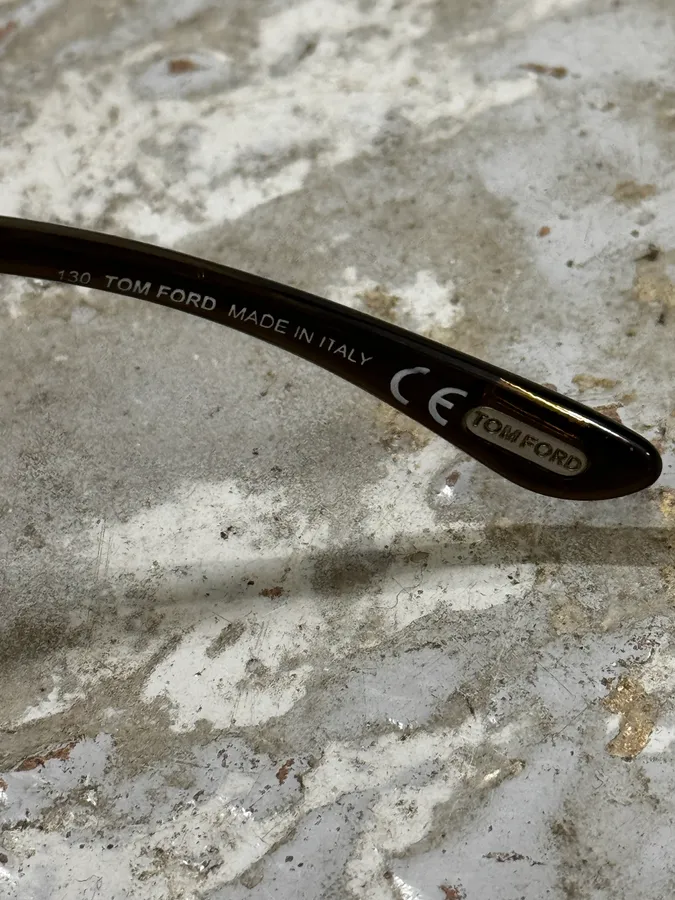 2000s Tom Ford Brown Aviator Sunglasses - Image 8