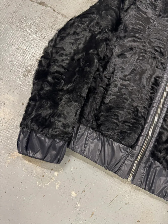2000s Versace Black Fur Jacket - Image 5