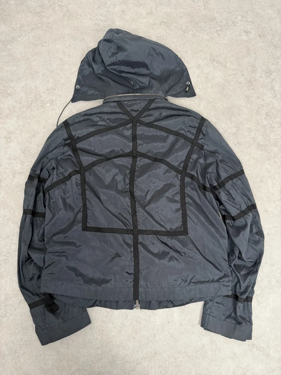 2000s Versace Bondage Black Hooded Jacket - Image 4