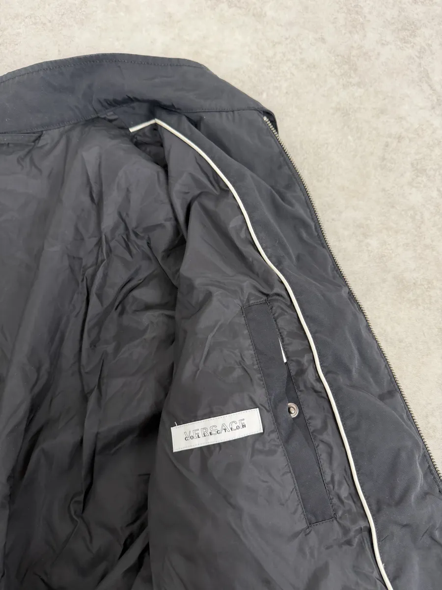 2000s Versace Bondage Black Hybrid Jacket - Image 8