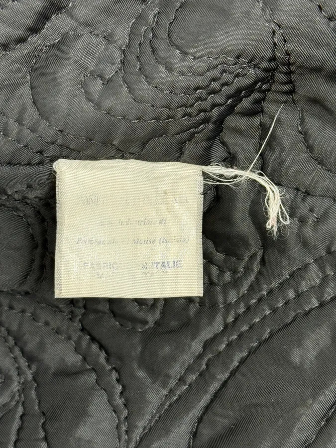 2000s Versace Buttoned Hybrid Denim & Leather Jacket - Image 12