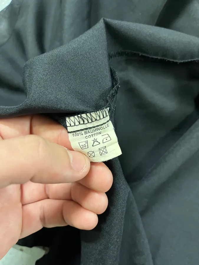 2000s Versace Crocodile Effect Black Shirt - Image 12