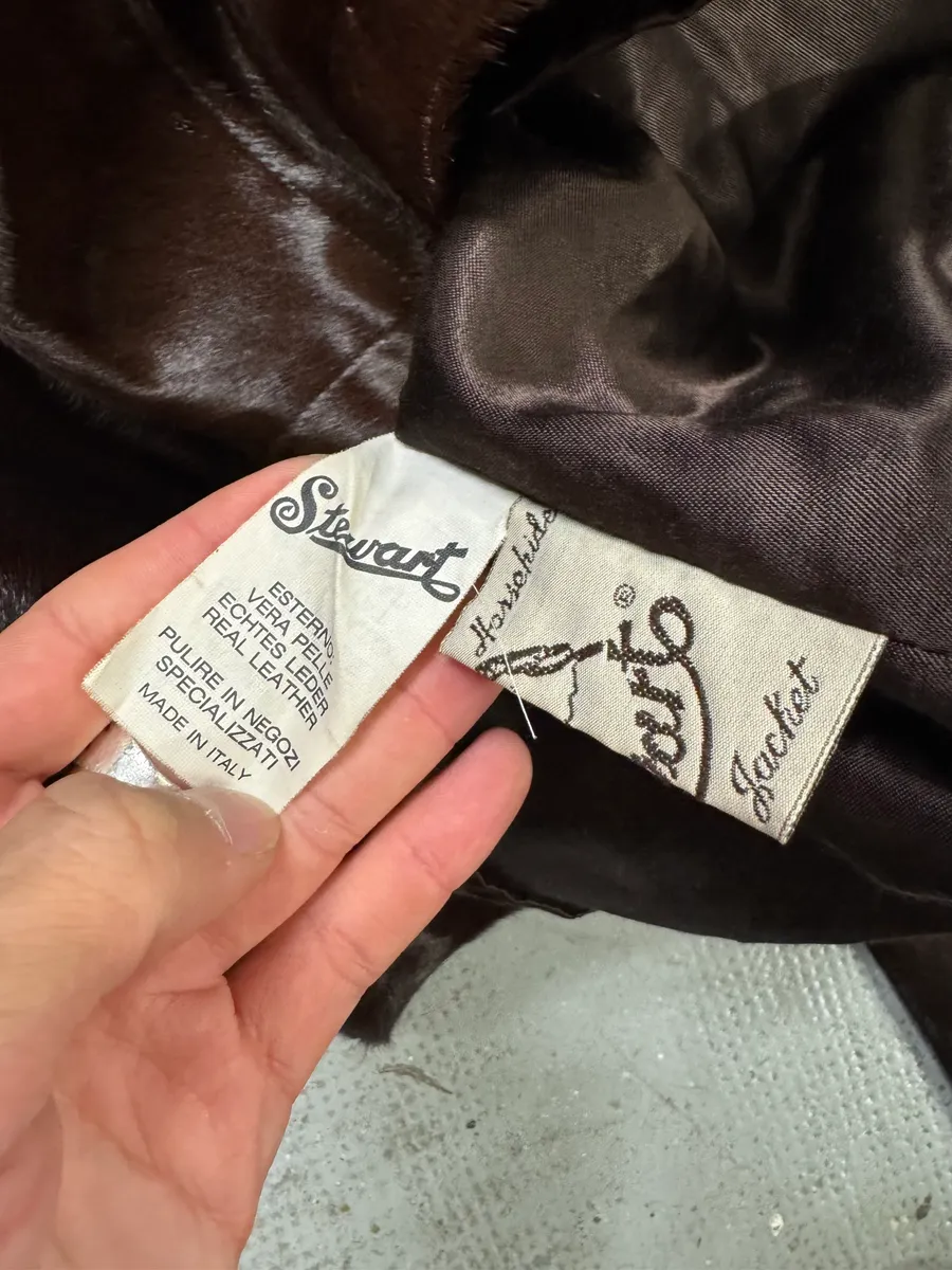 2000s Vintage Pony Hair Brown Long Jacket - Image 7