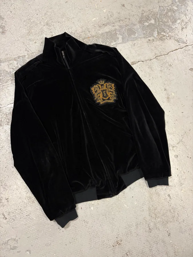 2000s Yves Saint Laurent Black Embroidered Velvet Jacket - Image 4