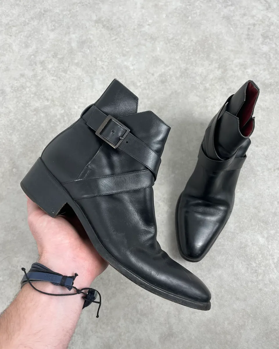 2000s Yves Saint Laurent Black Leather Boots