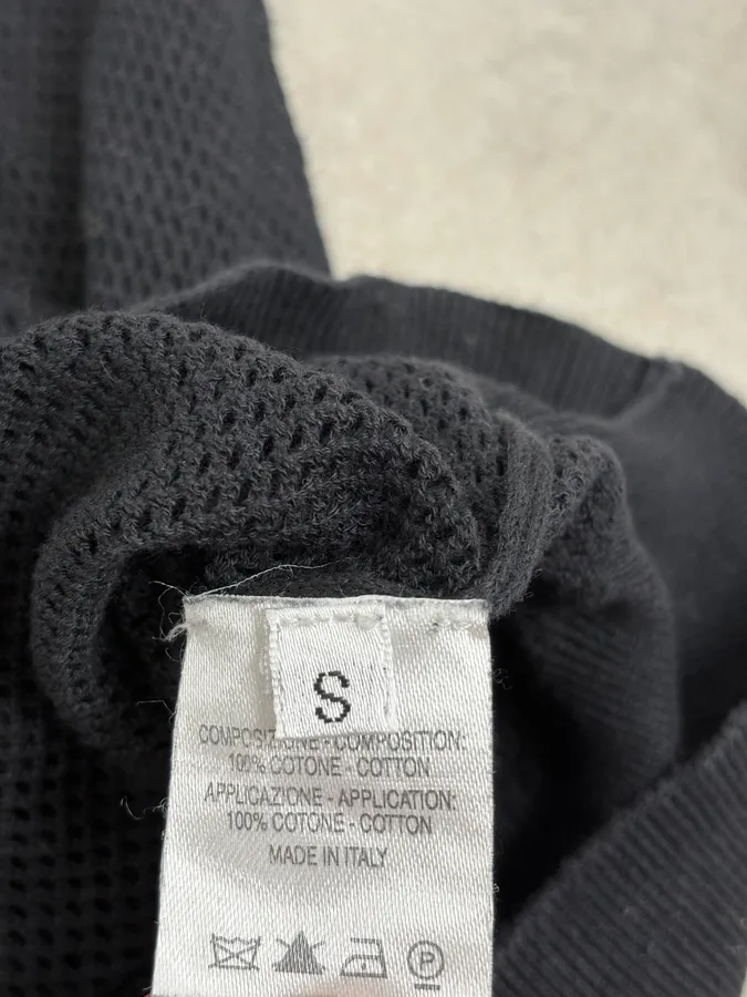 2000s Yves Saint Laurent Black Mesh Longsleeve Polo - Image 10