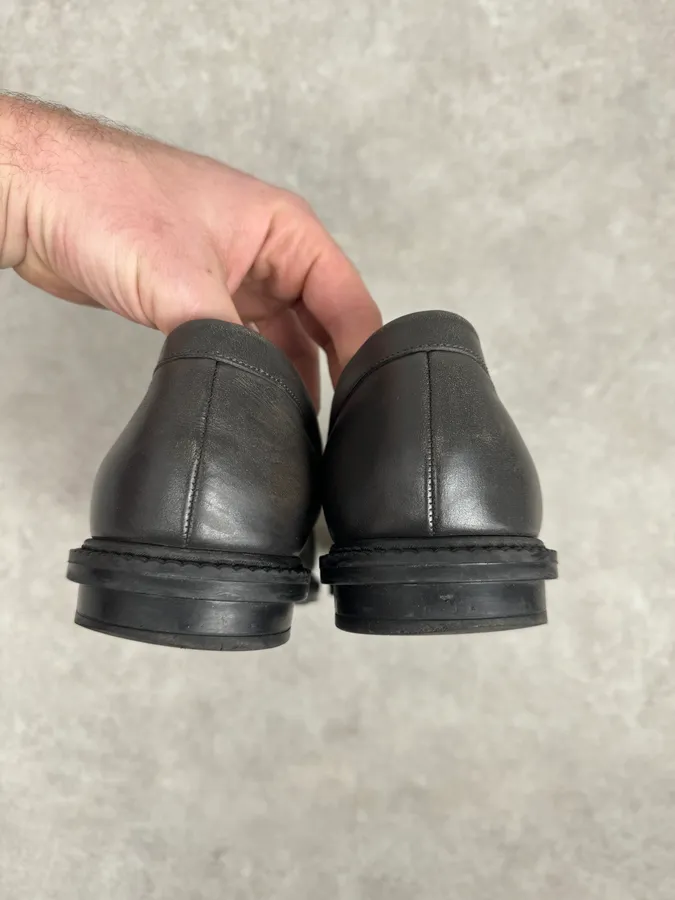 2000s Yves Saint Laurent Black Minimalist Leather Loafers - Image 5